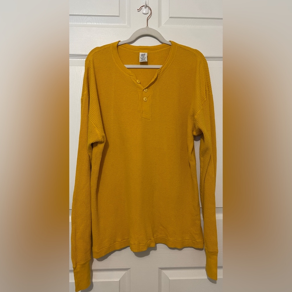 Vintage Gap Yellow Henley